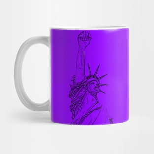 Statue of freedom fist held high Mug